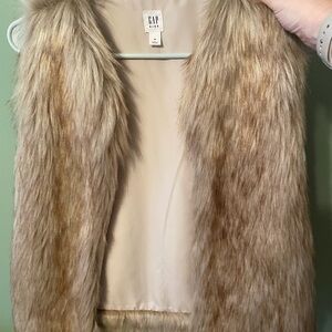 GAP Kids Faux Fur Vest - Tan